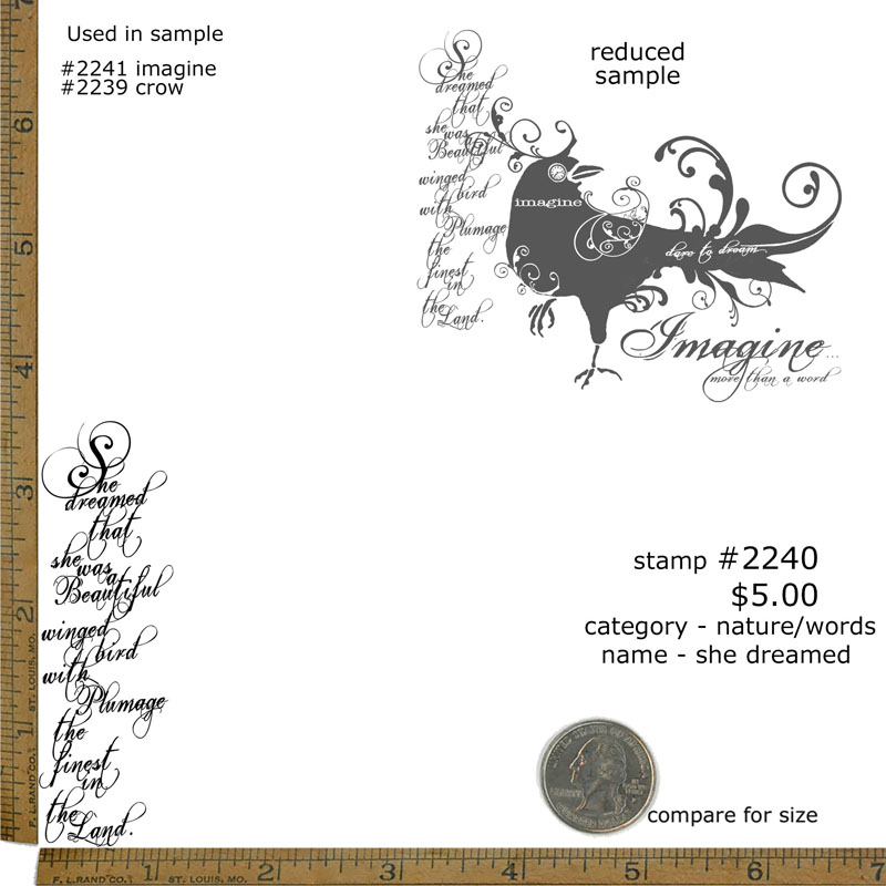 #2240 - She Dreamed - Nature/Words